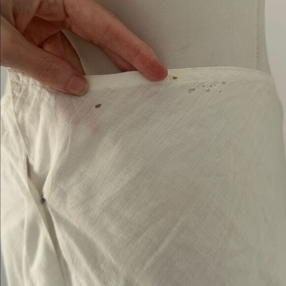 Antique Linen Split Crotch Skirt/Short Bloomer - Picture 5 of 7